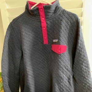 Women's L Patagonia Organic Cotton Quilt Snap T